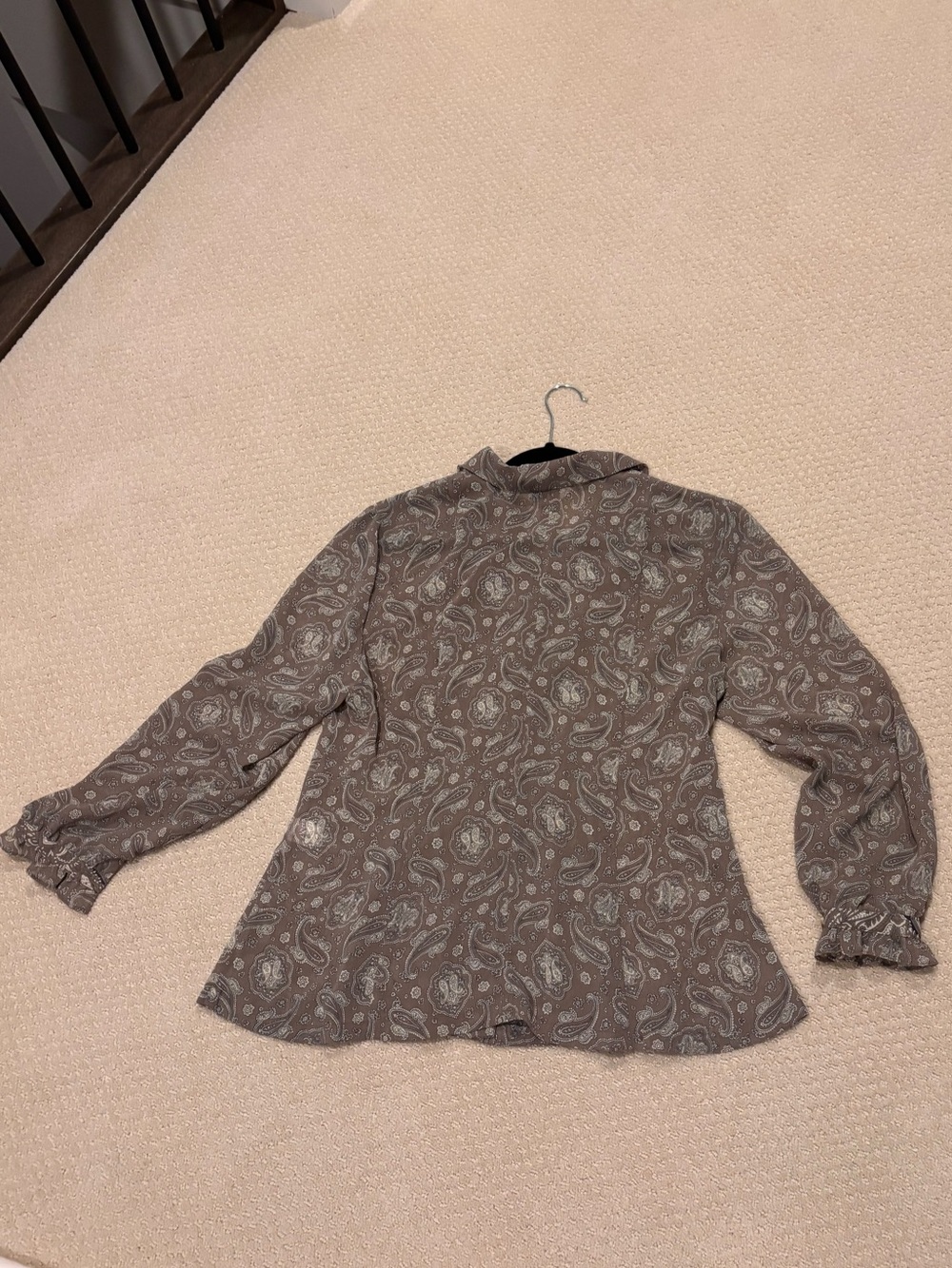 Paisley Ruffle-Front Blouse - Picture 7 of 8